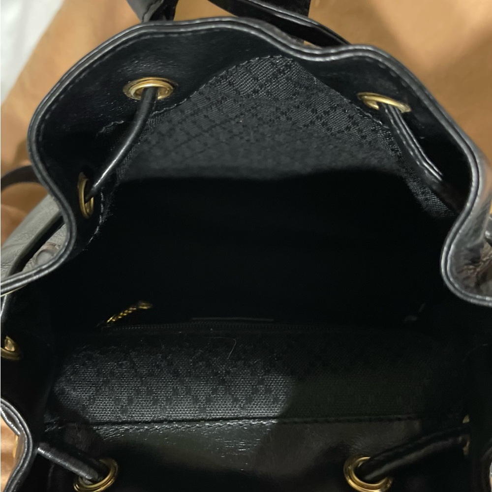 Like New Vintage Gucci Bamboo Mini Backpack Leather Black - Picture 7 of 10